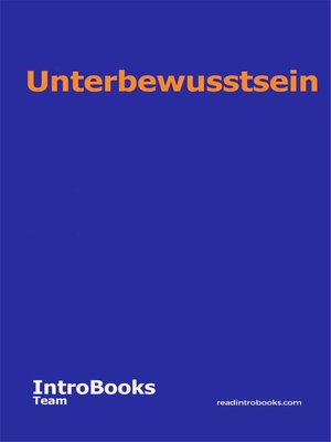 cover image of Unterbewusstsein